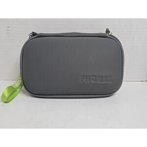 Phonak Hearing Aid Storage Gray Green Hard Soft Travel Clamshell Zip Case Only